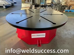 Mesa giratoria horizontal con ángulo de rotación preestablecido mediante control PLC y pantalla táctil.